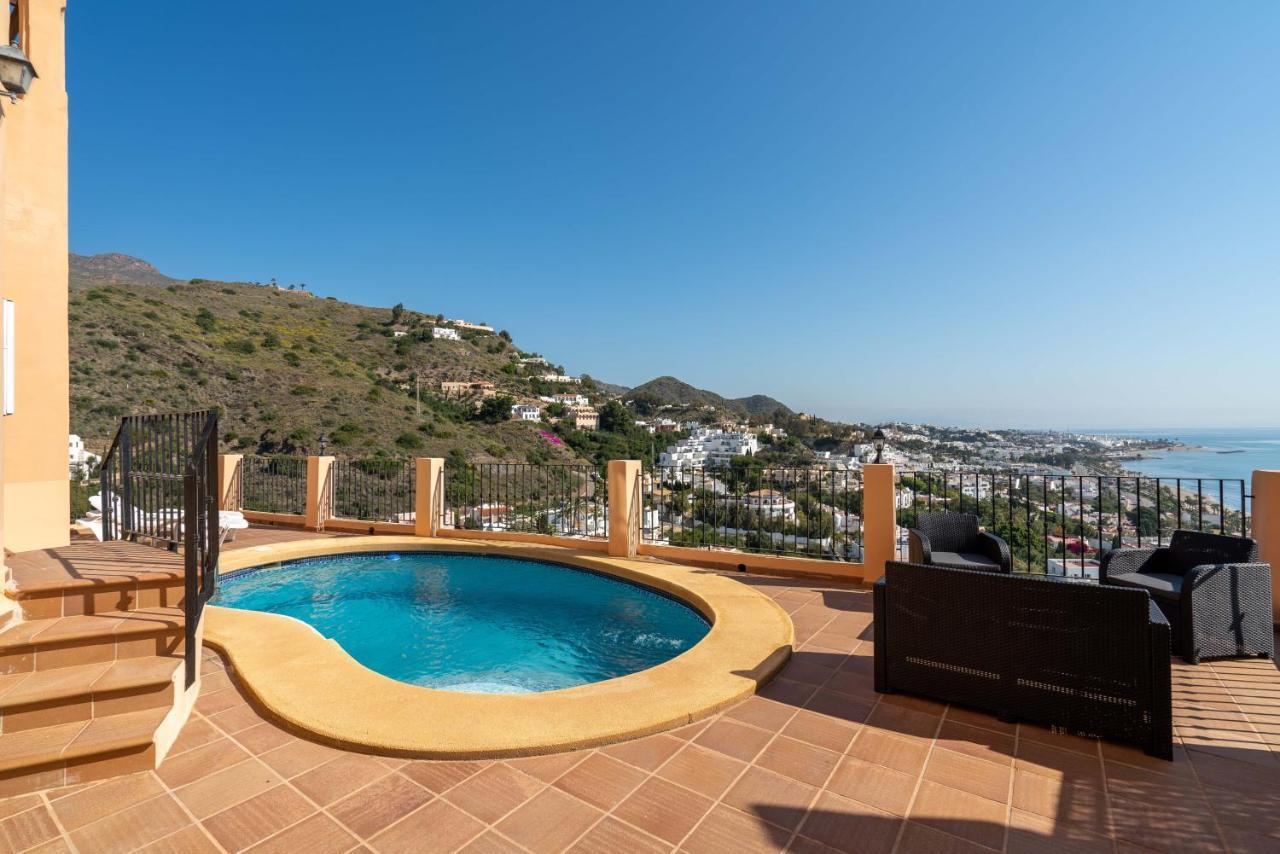 Chalet Con Vistas Al Mar Y Piscina Mojácar Esterno foto