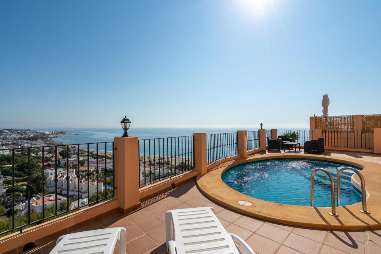Chalet Con Vistas Al Mar Y Piscina Mojácar Esterno foto
