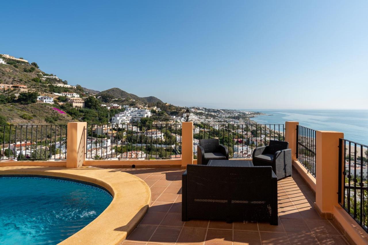 Chalet Con Vistas Al Mar Y Piscina Mojácar Esterno foto